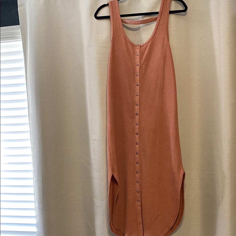 Anthropologie Faded Peach Maxi Dress